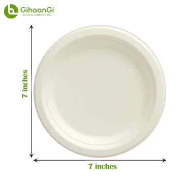 7" Bagasse Plate (Brown)