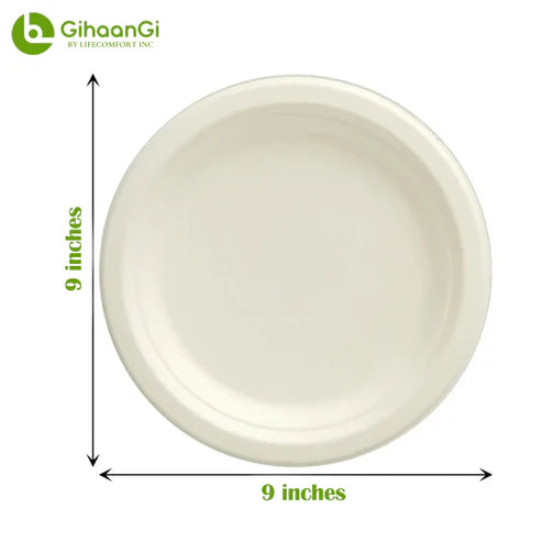 9" Bagasse Plate (Brown)