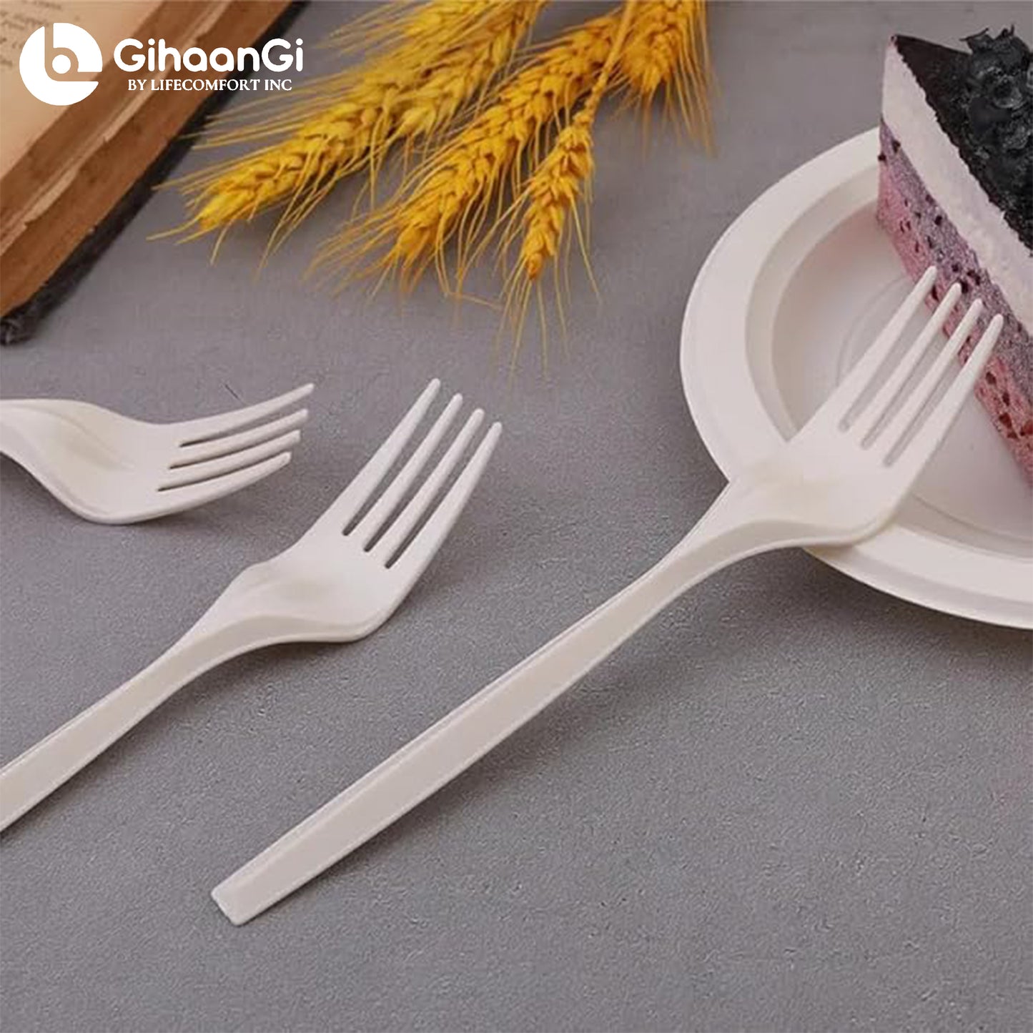 Disposable Cornstarch Fork (Brown)
