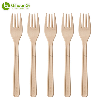 Disposable Cornstarch Fork (Brown)