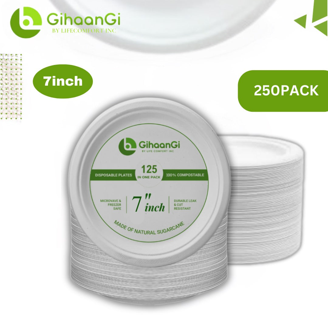 White Disposable Plates | 7 inch | High-quality Products | Pack of 250