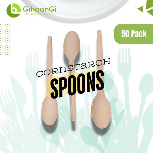 Brown Cornstarch Spoons | Heat Proof | 100% Natural | Made of Cornstarch