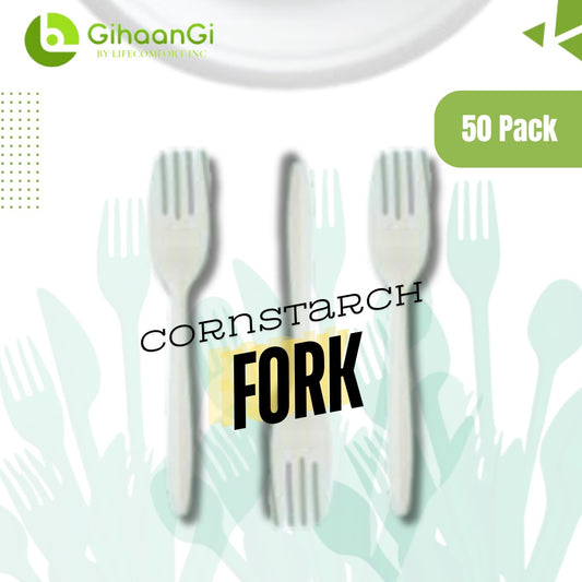 White Disposable Forks | Heat Proof | 100% Natural | Made of Cornstarch