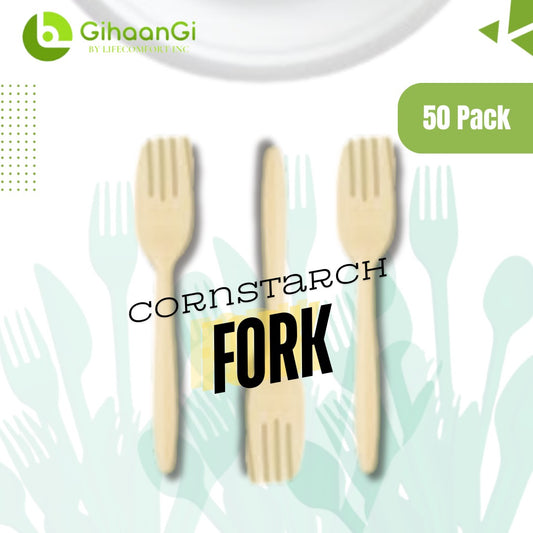 Brown Disposable Forks | Made of Cornstarch | Heat Proof | 100% Natural