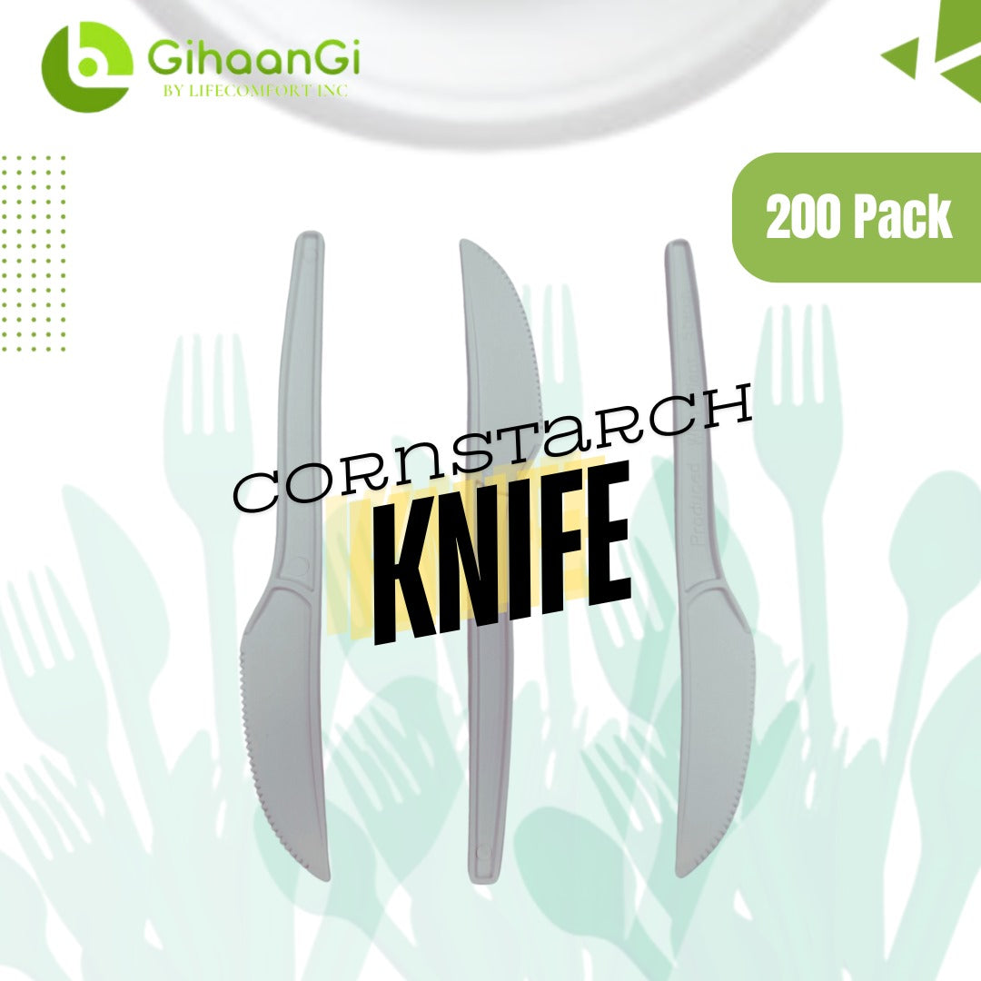 White Disposable Knives | Made of Cornstarch | Heat Proof | 100% Natural