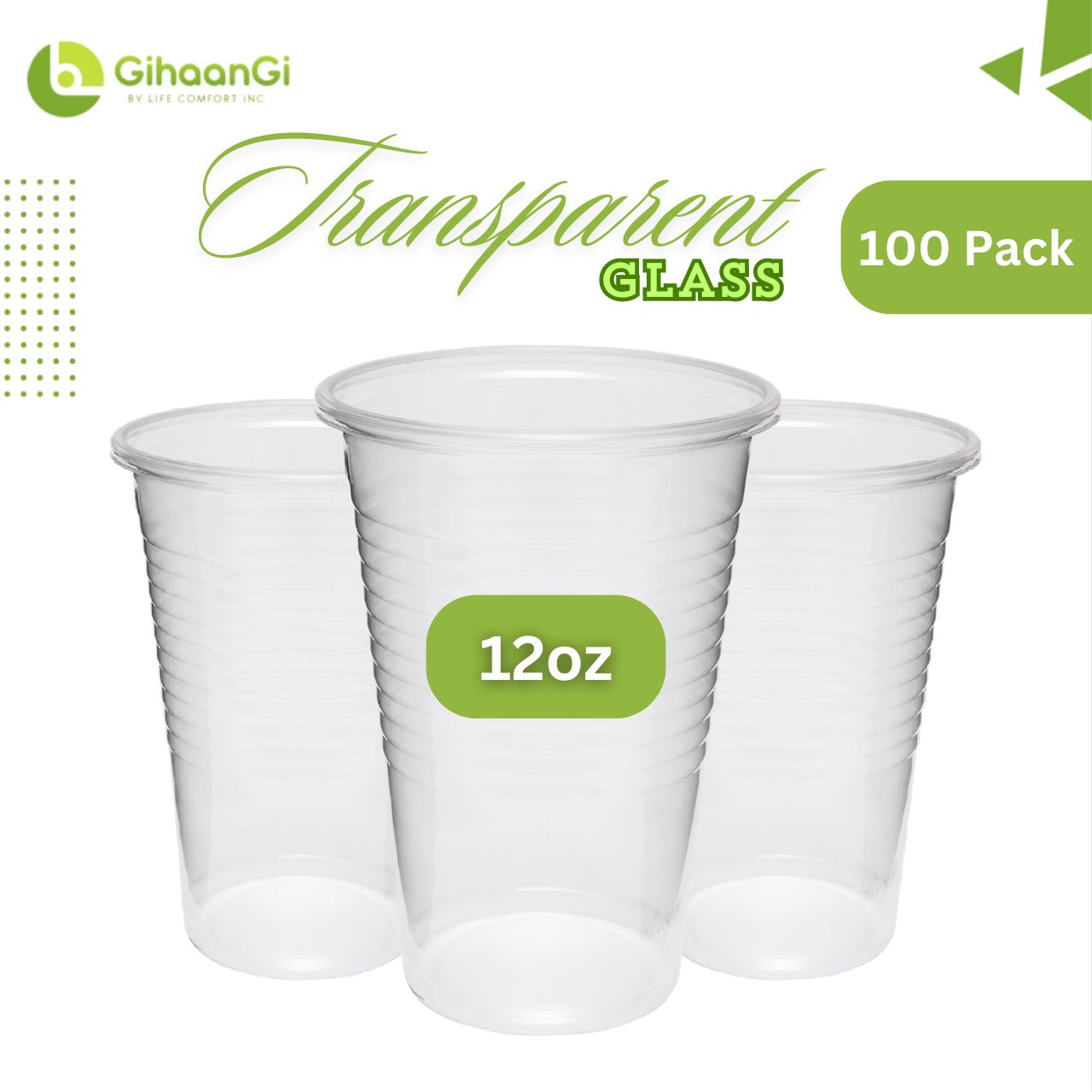 Water Glass | 12oz | Transparent | High-Quality material | 100% Safe